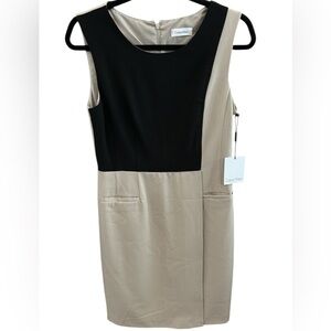 Calvin Klein Black and Cream Dress Sz 4 BNWT